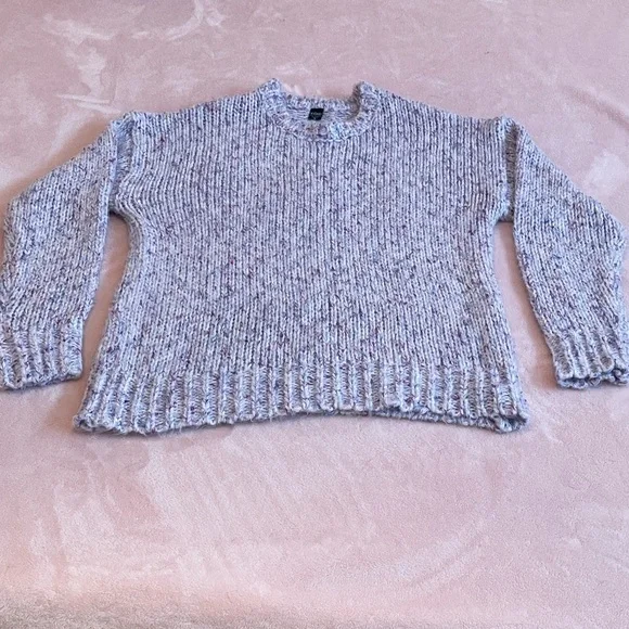 🎀💜🌸ICÔNE par SIMONS Pastel knit Sweater  Size L - Picture 3 of 9